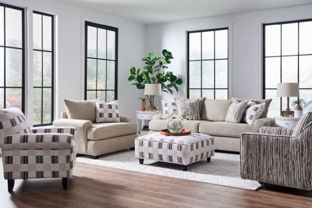 Fusion Furniture Premier Taupe 38" Sofa-1