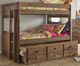 American Wholesale Furniture Chestnut Full Over Full Bunk Bed-0