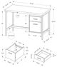 Monarch Specialties Inc. White 48" Computer Desk-3