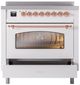 Ilve® Nostalgie II Series 36" White Pro Style Induction Range-3