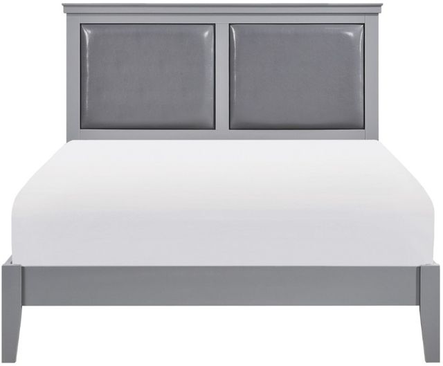 Homelegance® Seabright Gray California King Upholstered Panel Bed-2