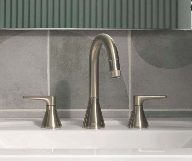American Standard Aspirations Brushed Nickel 8" Widespread 2-Handle Pull-Down Bathroom Faucet with Drain-3