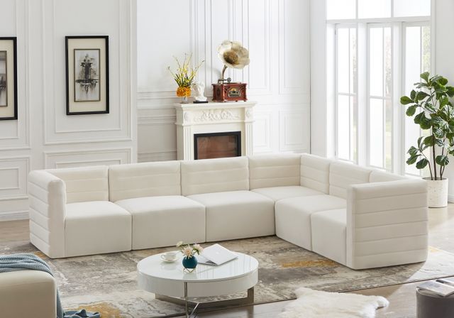 Meridian Furniture Quincy 6-Piece Cream Modular Sectional-2