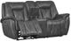Corinthian Furniture Jordan Charcoal Power Reclining Console Loveseat with Headrest-2