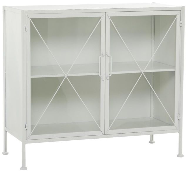 Deco Marche White Geometric Cabinet-0