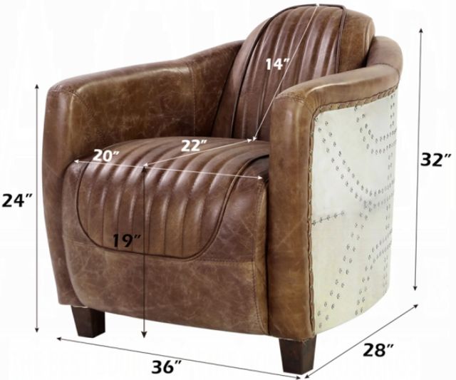 ACME Furniture Brancaster Retro Brown Chair-2