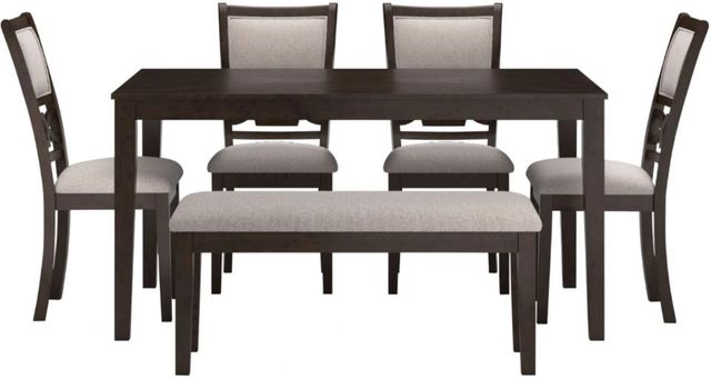 Signature Design by Ashley® Langwest 6-Piece Cherry Brown Dining Room Set-1