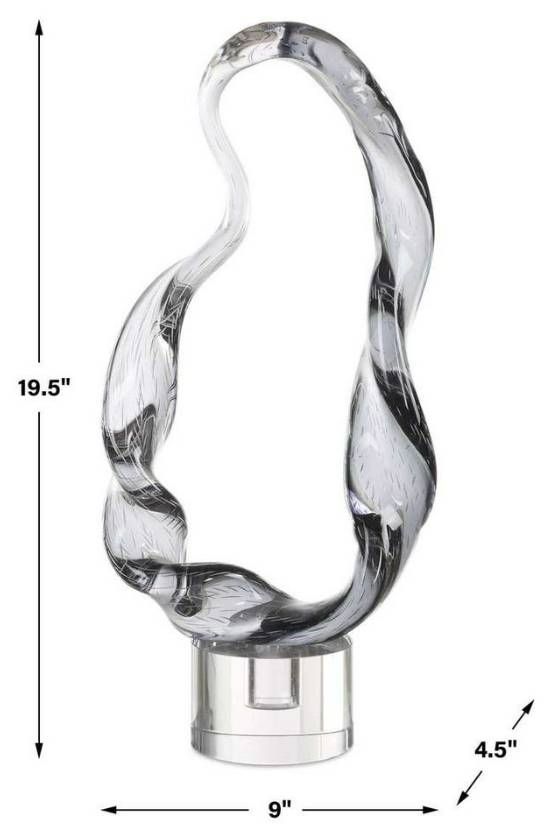 Uttermost® Luminous Twist Smoked Glass Sculpture-2