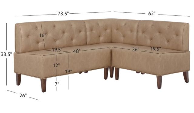 Powell® Auden 3-Piece Tan Nook Set-2