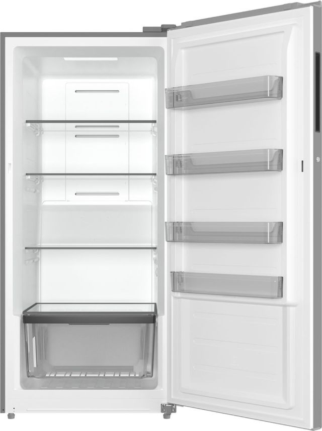 Midea® 13.8 Cu. Ft. Stainless Steel Garage Ready Convertible Upright Freezer-2