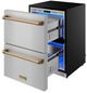Thor Kitchen® Gordon Ramsay 24" 5.4 Cu. Ft. Stainless Steel Outdoor Under-Counter Refrigerator with Bronze Handle-5