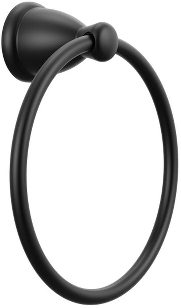 Delta Foundations® Matte Black Towel Ring-0