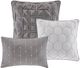 Olliix by Madison Park 7 Piece Grey King Walter Printed Seersucker Comforter Set-1
