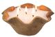 A & B Home Brown/White 4" Teak Candle Holder-5