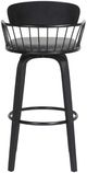 Armen Living Willow Gray/Black Swivel Counter Stool-4