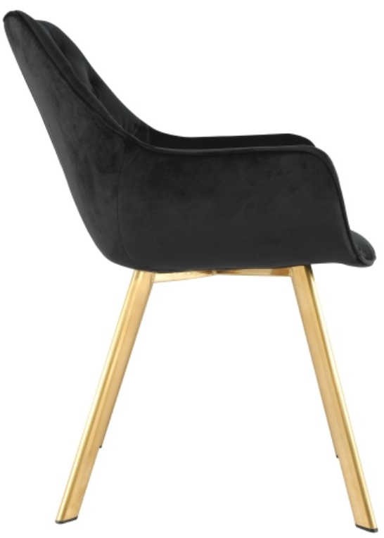 Mazin Furniture Ayami Dining Arm Chair with Gold Legs | Kullberg's
