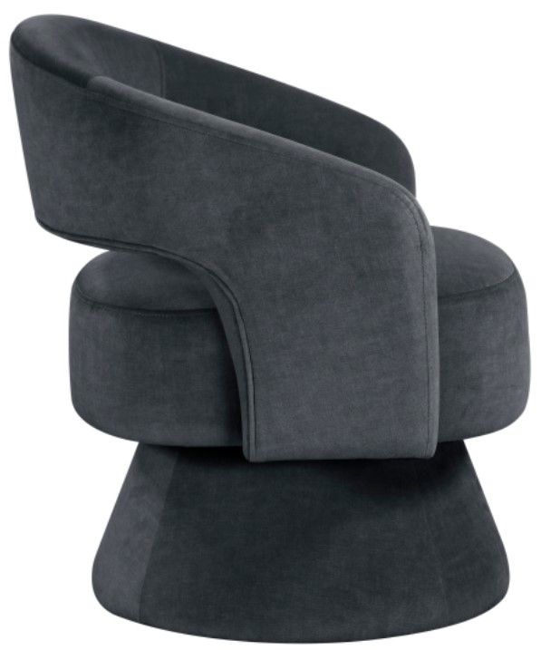 Homelegance® Lavon Dark Gray Swivel Chair-3