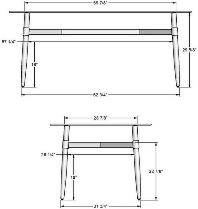 Amisco Customizable Link 72" Black Italian Porcelain Rectangular Table-1