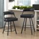 Homelegance® Crowley Black Pub Swivel Chair-1