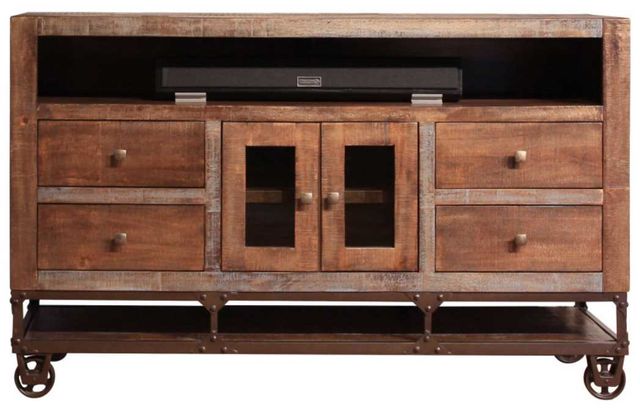 International Furniture Direct Urban Gold 76" Stackable TV Stand-0