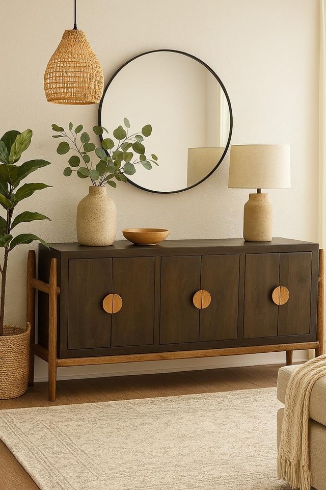 Jaipur Furniture Jerrick Brown/Natural Sideboard-1