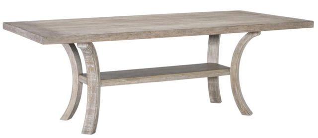 Legacy Classic Halifax Flax and Java Trestle Table-0