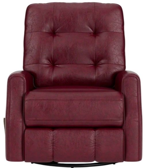 Flexsteel® Customizable Devon 34" Leather Manual Swivel Gliding Recliner-3