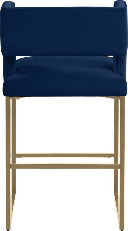 Meridian Furniture Caleb Navy Velvet Counter Stool-3