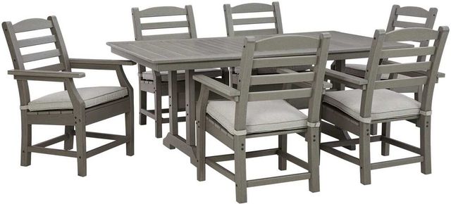 Signature Design by Ashley® Visola 7-Piece Gray Outdoor Dining Set-0