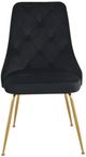 Mazin Furniture Plumeria Black/Gold Dining Side Chair -1