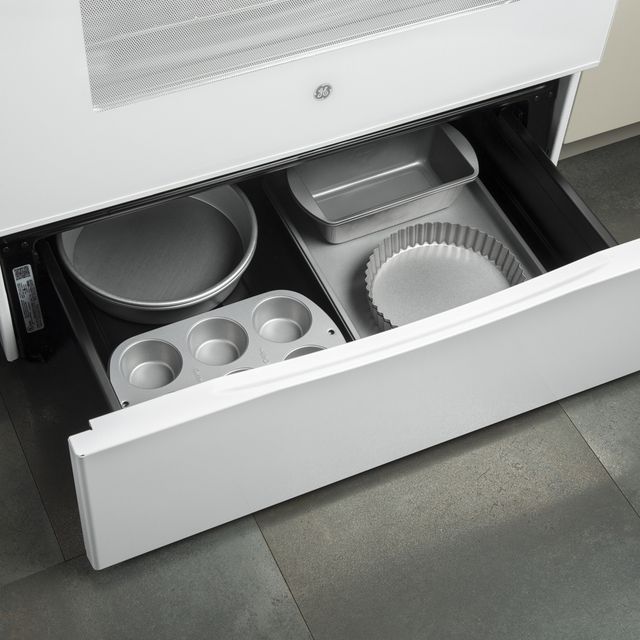 GE® 30" White Freestanding Electric Range-1