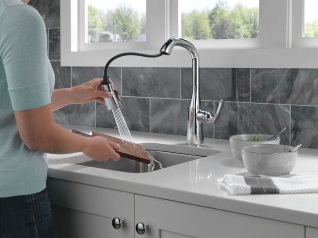 Delta Stryke® Lumicoat® Chrome Single Handle  Bar/Prep Faucet-1