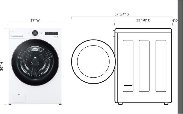 LG 5.0 Cu. Ft. White Front Load Washer-10