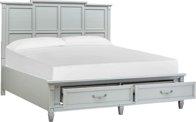 Magnussen Home® Glenbrook Pebble Complete King Panel Storage Bed-1