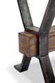 Magnussen Home® Sawyer Glass Top End Table with Toasted Nutmeg Iron Base-2