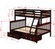 Donco Kids Dark Cappuccino Twin/Full Mission Bunk Bed with Drawers-2