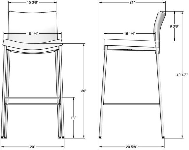 Amisco Customizable Osten Upholstered Low Back Bar Stool-1