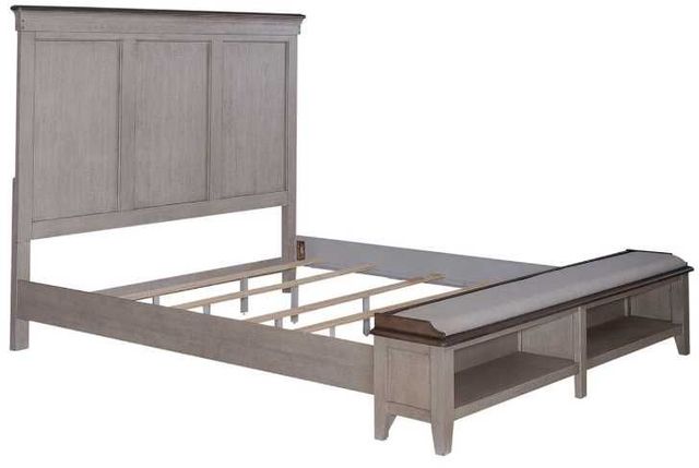 Liberty Furniture Ivy Hollow 4-Piece Dusty Taupe/Weathered Linen King Storage Bedroom Set-2