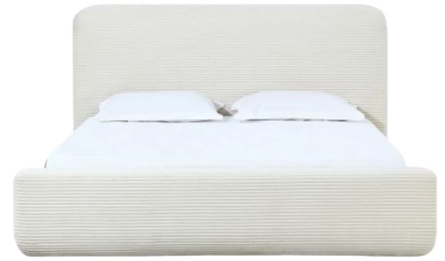 Modus Furniture Wisteria Frosty Eastern King Upholstered Platform Bed-3