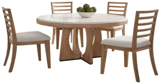 Parker House® Escape 5-Piece Glazed Natural Oak/Mirage Mist Dining Set-0