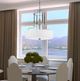 Cal® Lighting & Accessories Transformermetal Brushed Steel/White Chandelier-1
