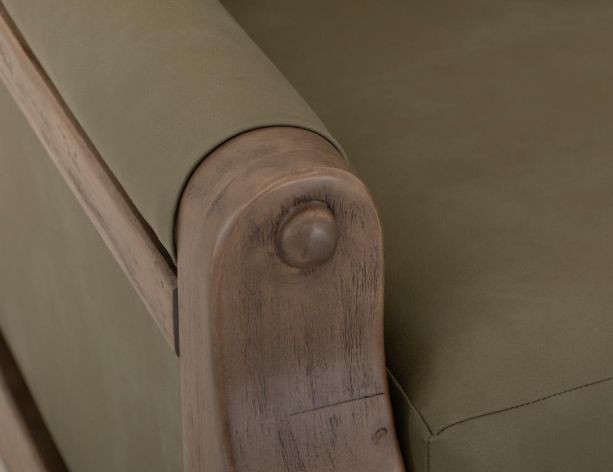International Furniture Direct Xel-Ha II Dark Hay Brown/Green Sofa-4