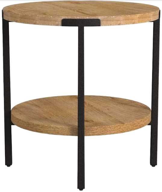 Flexsteel® Millwork Black/Umber Round End Table-2