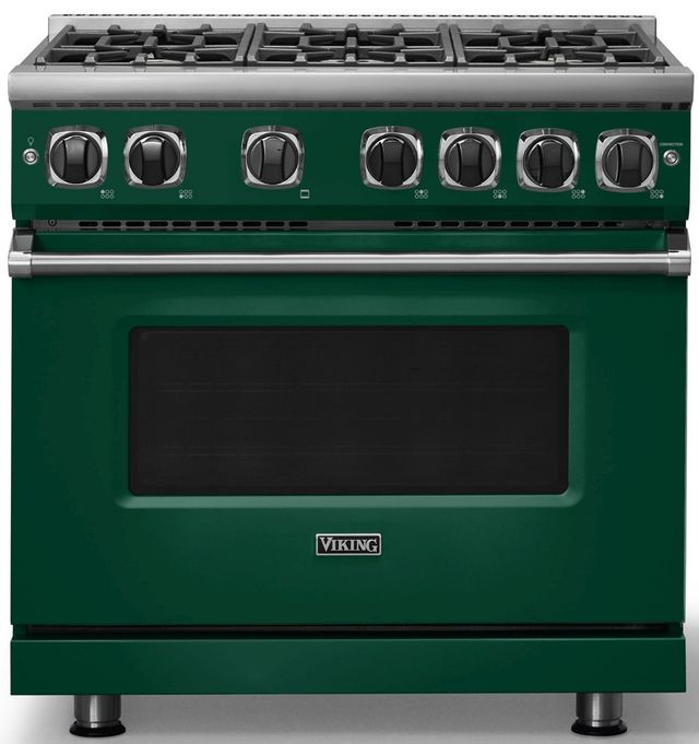 Viking® 7 Series 36" Ivy Pro Style Natural Gas Range-0