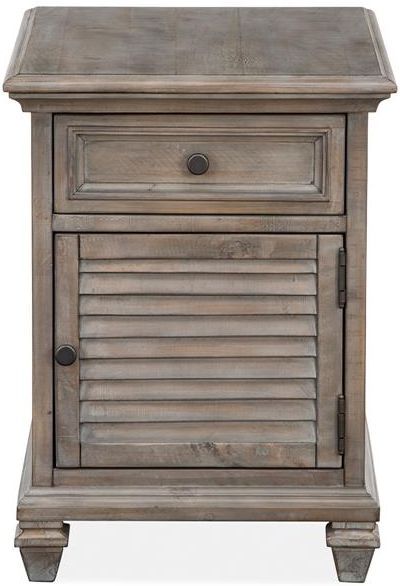Magnussen Home® Lancaster Dovetail Grey Chairside End Table-1