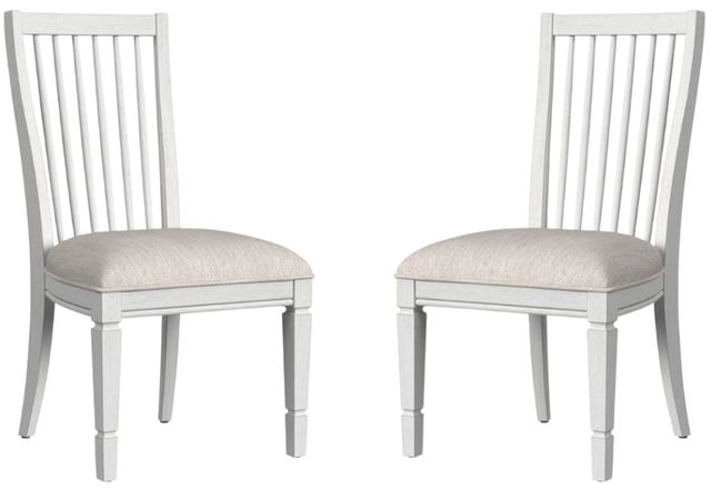 Flexsteel® Melody 2-Piece White Upholstered Dining Side Chair Set-0