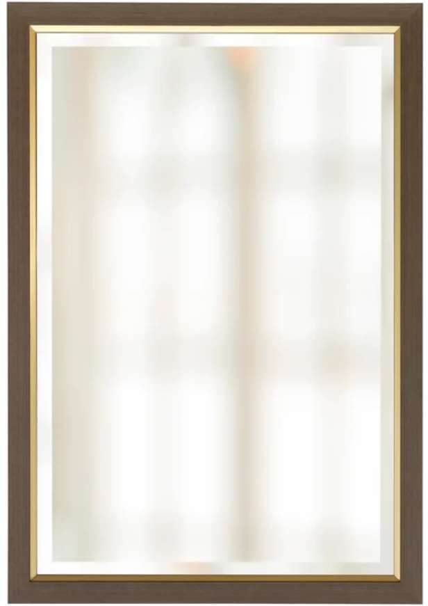 Stylecraft Brown/Chrome Framed Beveled Mirror-0