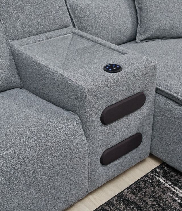 Signature Design by Ashley® Modmax II 7-Piece Pepper/Salt Modular Power Reclining Sectional and Chaise-3
