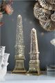 A & B Home Chrome Crystal Obelisk Lighting with Gold Aluminum Base-5