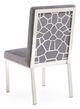 VIG Furniture Modrest Reba 2-Piece Gray/Stainless Steel Dining Chair Set-2